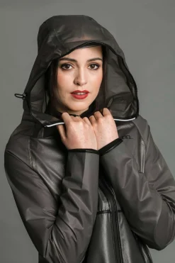 AA Transparente & Wasserdichte Damenjacke