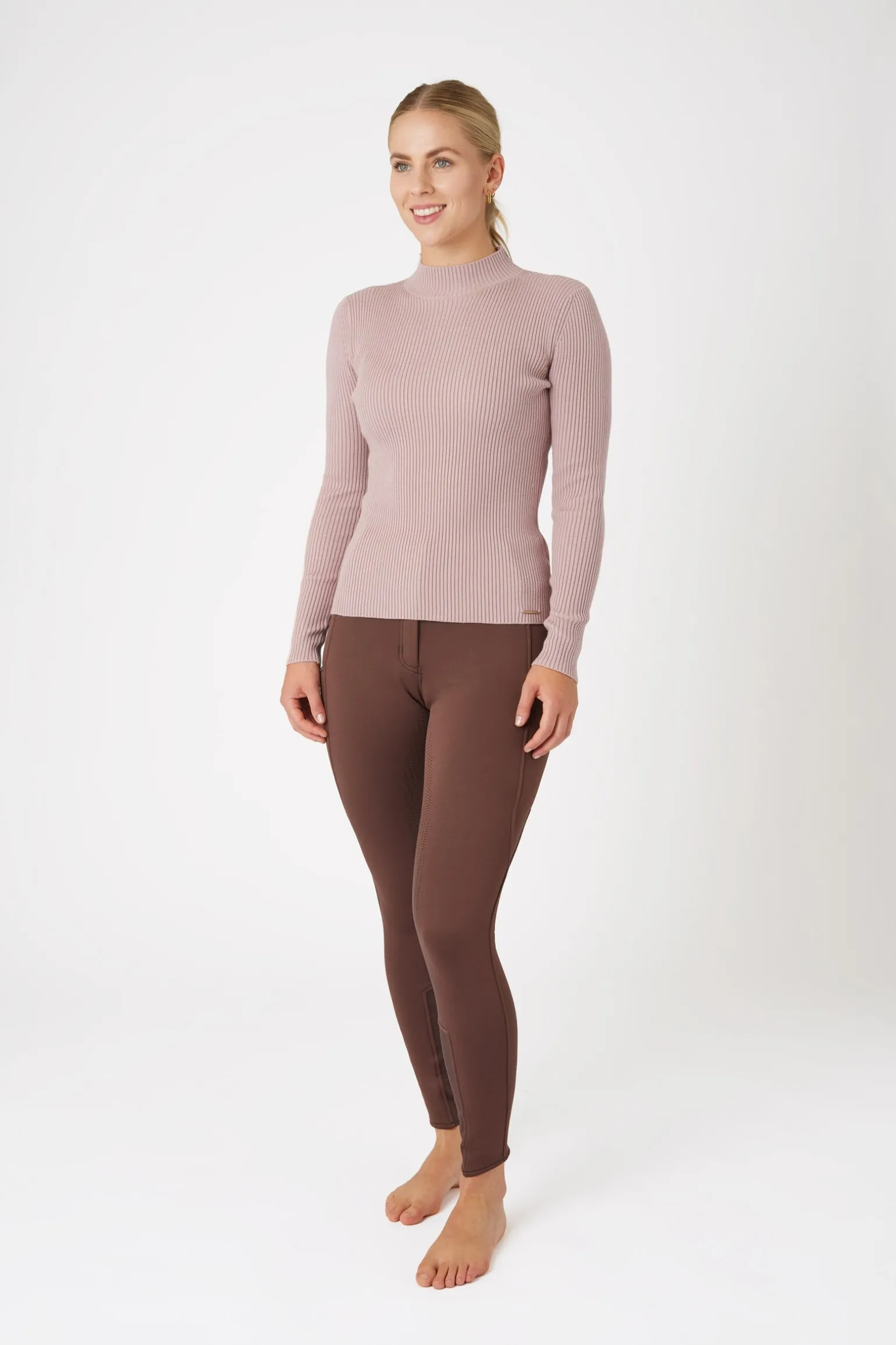 Aca Damen Rippstrickpullover