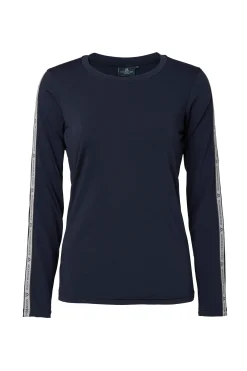 Active Stripe Damen Funktionsshirt mit langem Arm