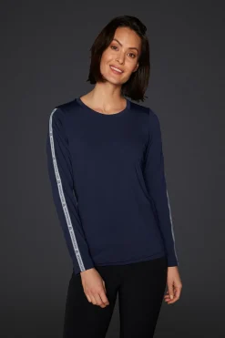 Active Stripe Damen Funktionsshirt mit langem Arm