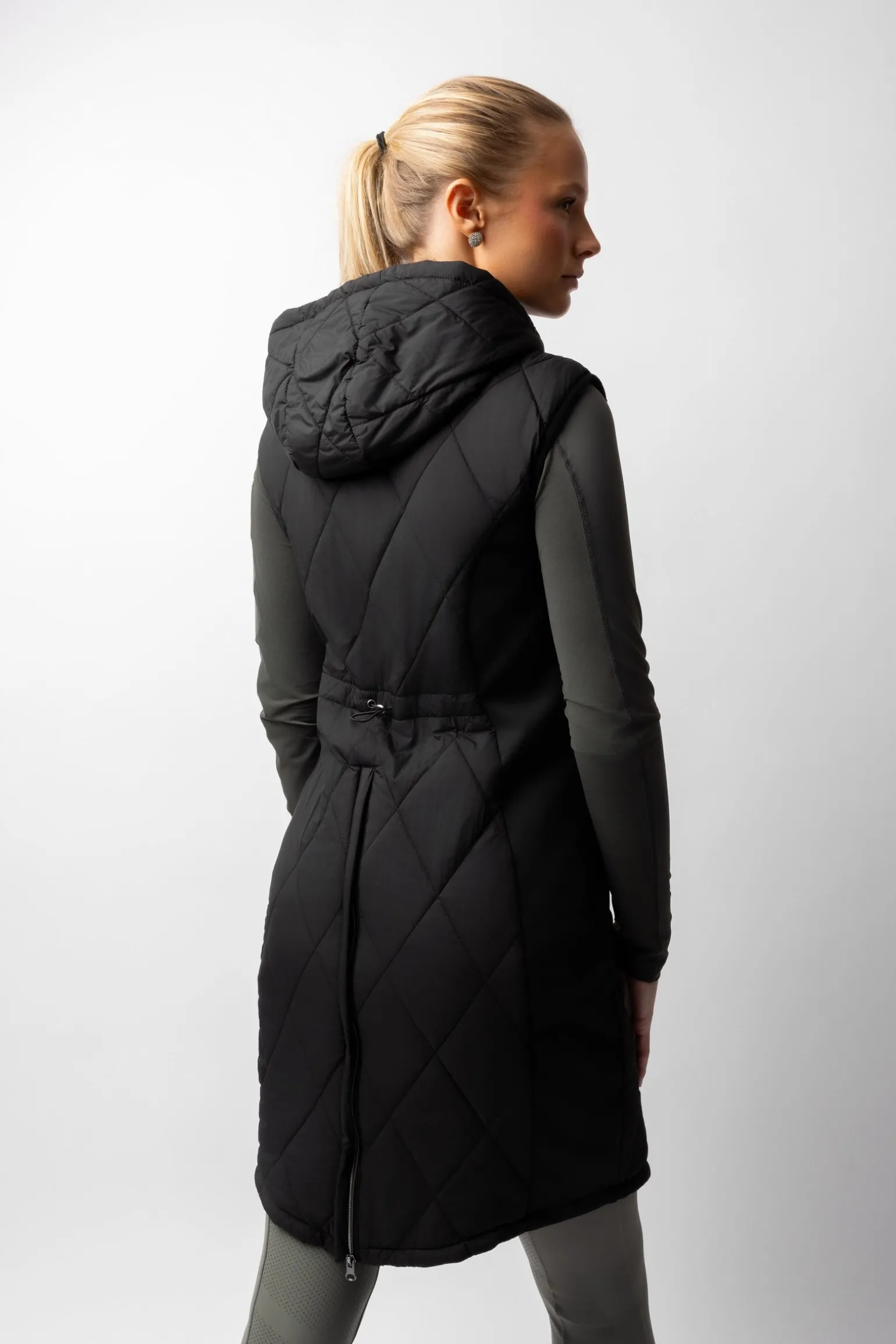 Agnetha Damen lange wattierte Weste