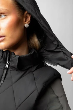 Agnetha Damen lange wattierte Weste