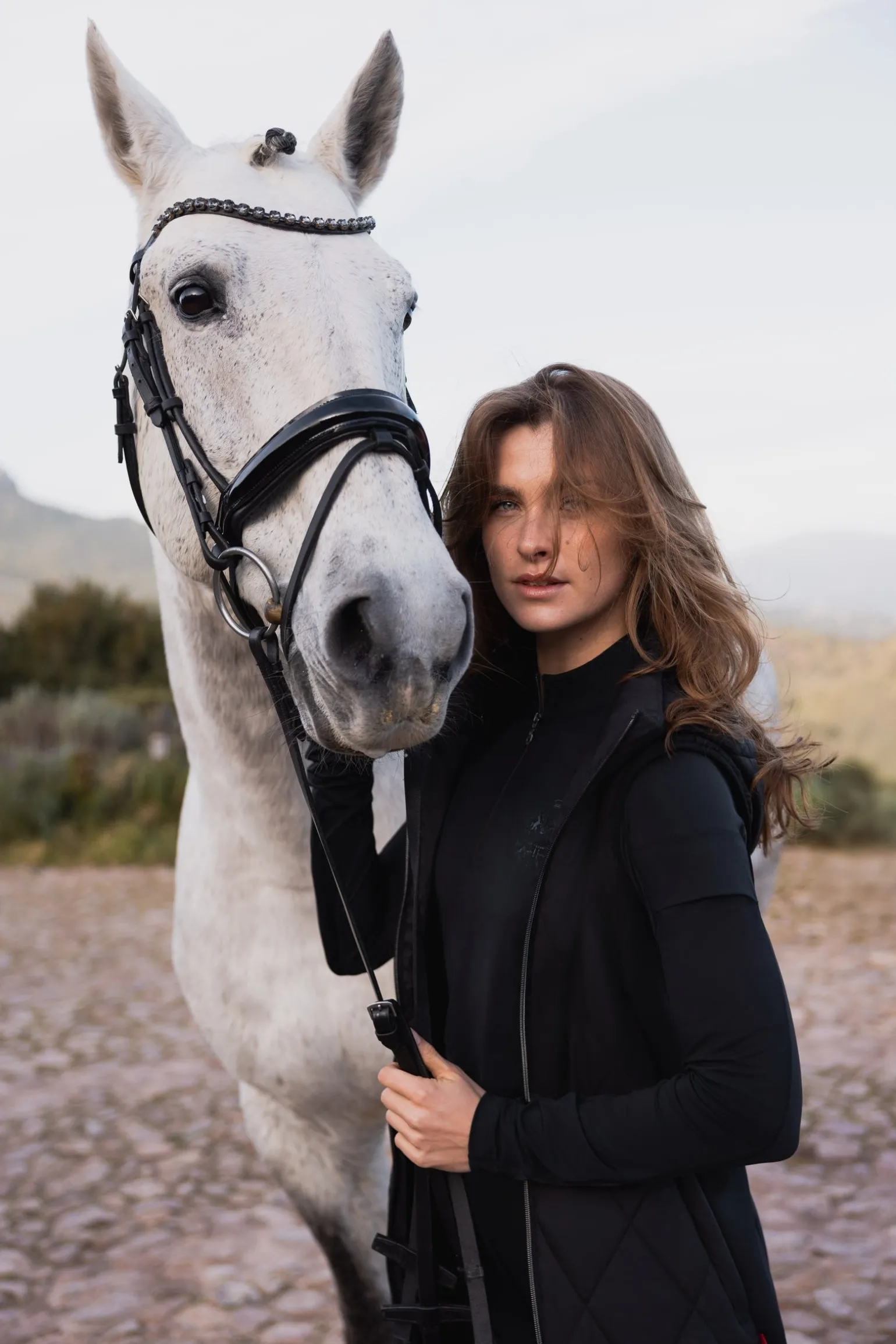 Agnetha Damen lange wattierte Weste