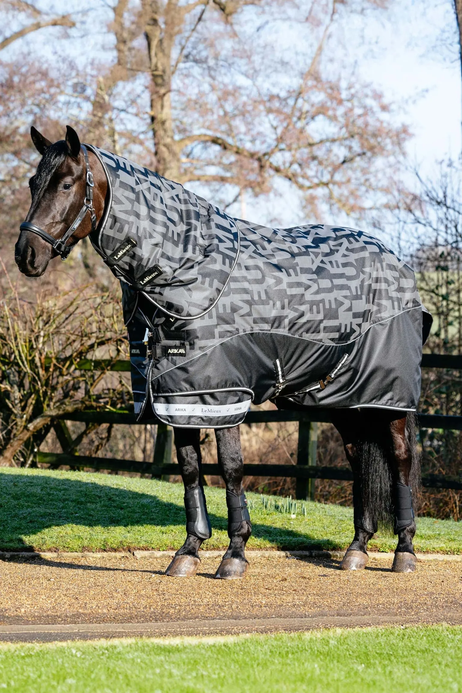 Arika reflektierende Weidedecke mit abnehmbarem Halsteil, 100 g