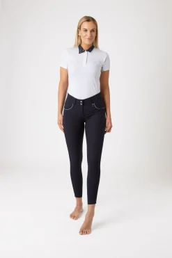 Aubrey Damenreithose mit Kniebesatz und hohem Bund