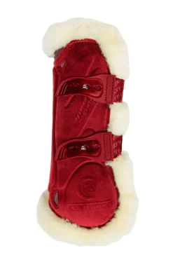 Bamboo Elastik Gamaschen mit veganem Lammfell