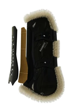Bamboo Elastik Gamaschen mit veganem Lammfell