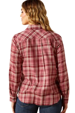 Billie Jean Damen Hemdbluse mit langen Ärmeln