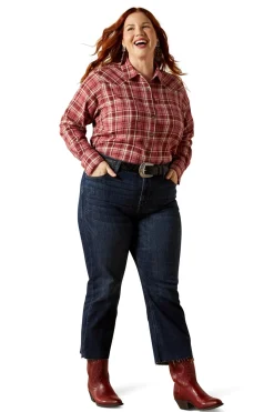 Billie Jean Damen Hemdbluse mit langen Ärmeln