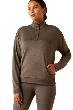 Breathe Damen Sweatshirt mit 1/2 Reißverschluss