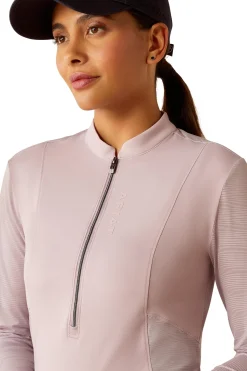 Breathe Damen-Funktionsshirt mit langen Ärmeln und 1/4 Reißverschluss