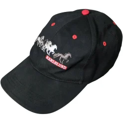Cap with horses