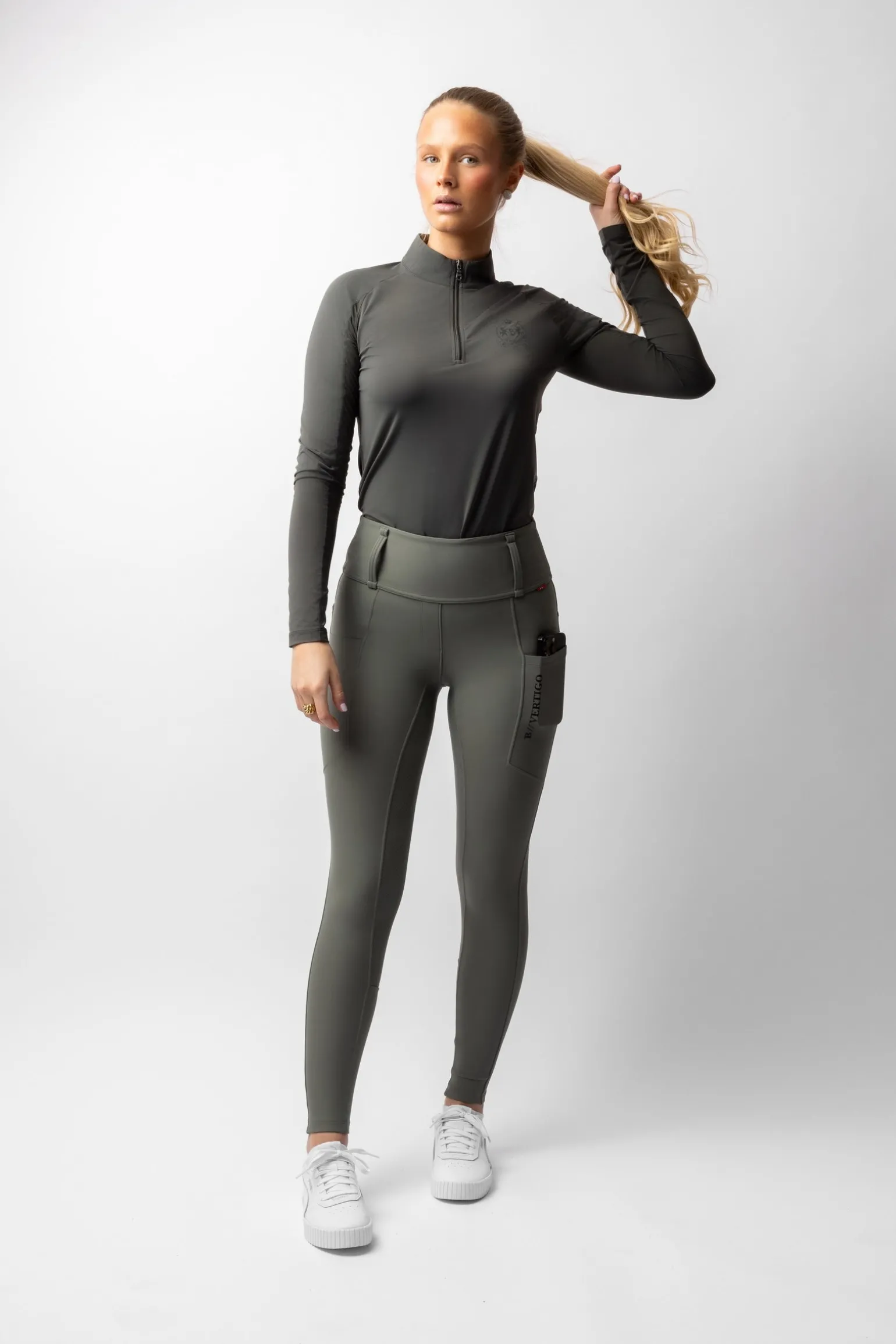 Chiara Vollbesatzreithose mit Kompression und Hybrid-Design