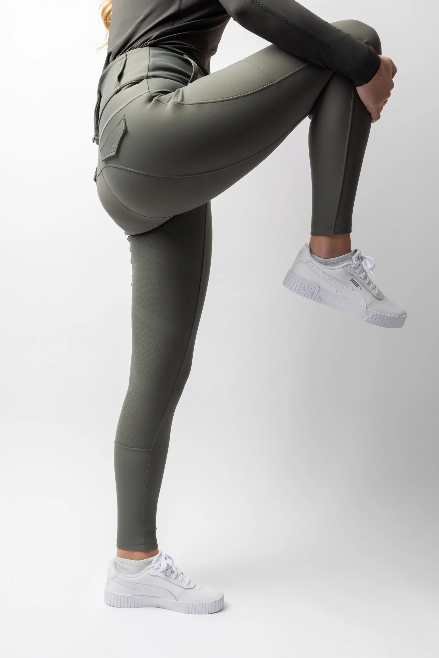 Chiara Vollbesatzreithose mit Kompression und Hybrid-Design