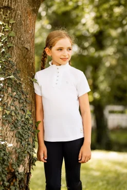 Christel Kinder Turniershirt mit Kurzarm und Rüschen