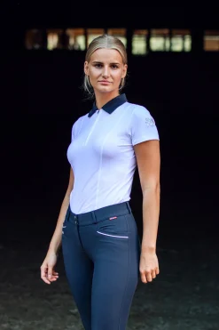 Claudine Damen Kurzarm-Poloshirt
