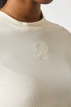 Courtney S/S Gestreiftes Mesh-Shirt