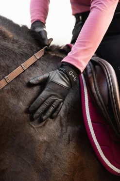 Damen Leder Reithandschuhe