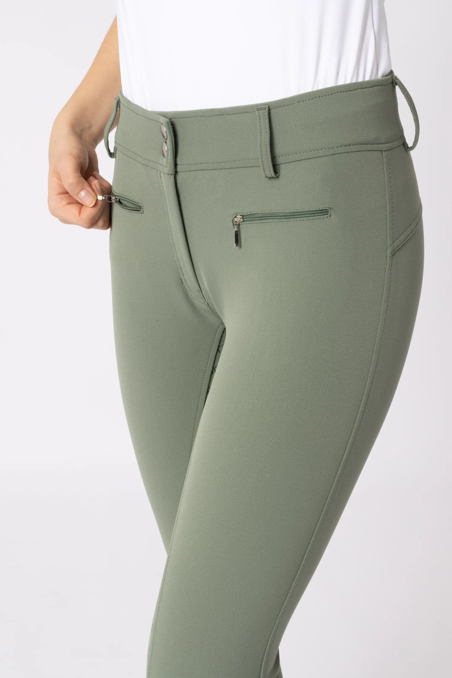 Damen Reithose mit Silikonvollbesatz und hohem Bund