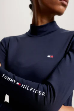 Damen Rollkragen Langarmshirt