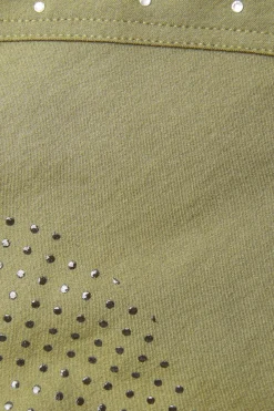 Damen Vollbesatzreithose mit hohem Bund und Kristallen