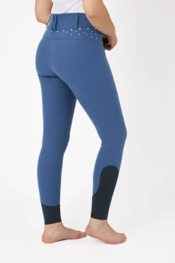 Damen Vollbesatzreithose mit hohem Bund und Kristallen