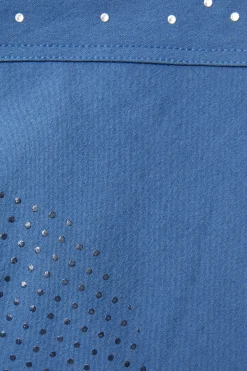 Damen Vollbesatzreithose mit hohem Bund und Kristallen