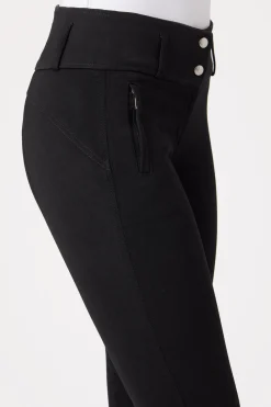 Daniela Damenreithose mit Kniebesatz aus Synthetikleder