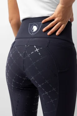 Desiree Damenreithose mit hohem Bund und Silikongrip-Vollbesatz, UPF 50+