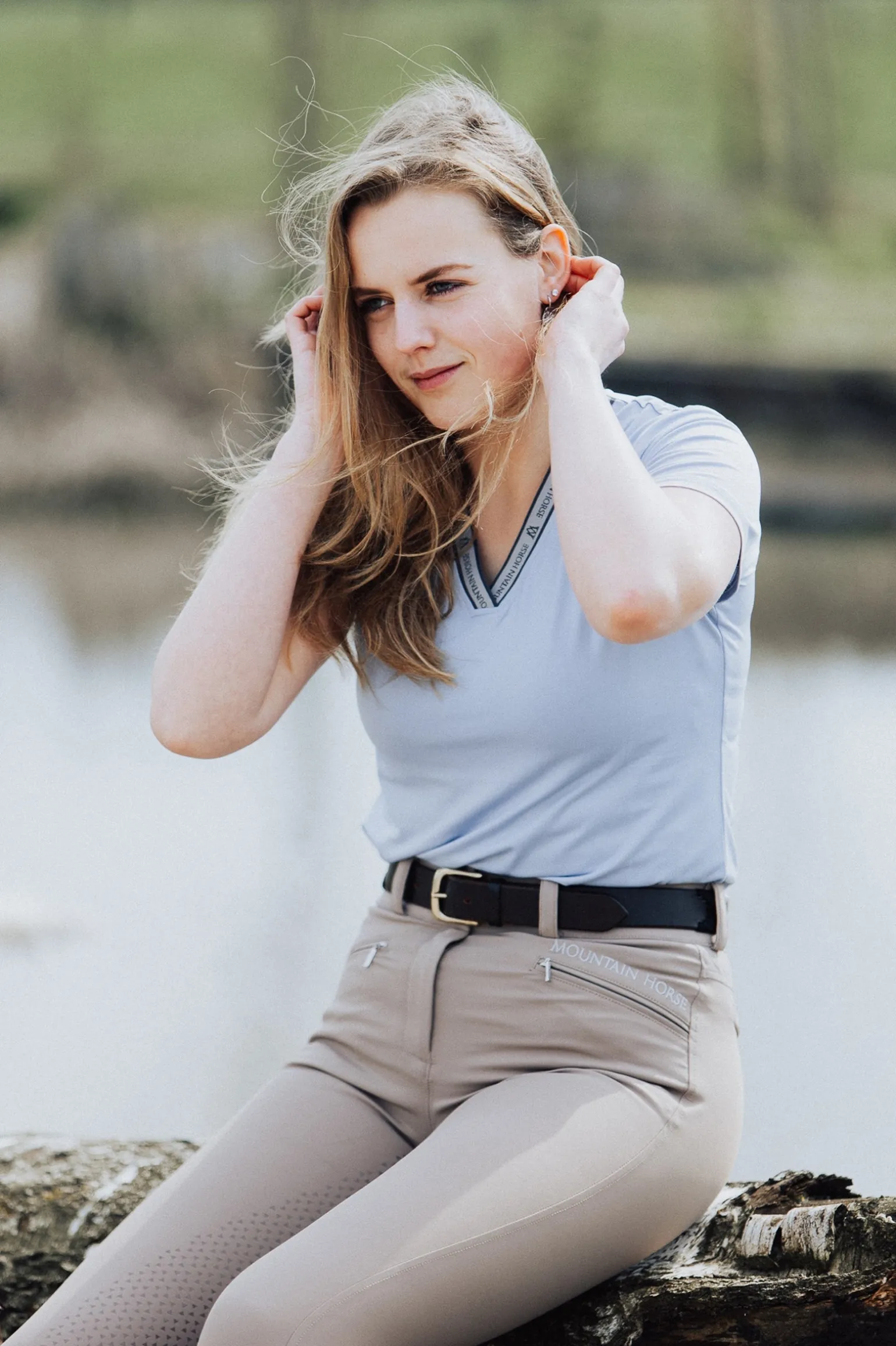 Diana Damen Kniebesatzreithose