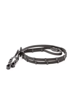 Double Ridge Rubberised Reins With 10 Stops, 16 mm
