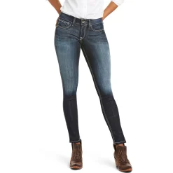 Ella R.E.A.L. Outseam Damen Skinny Jeans mit mittlerer Bundhöhe