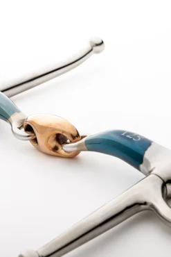 ergonomische Schenkeltrense, doppelt gebrochen, Lock Up, 14 mm