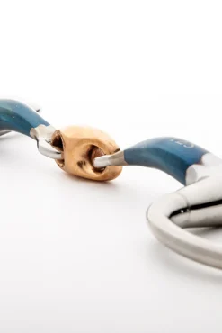 ergonomisches Olivenkopfgebiss, doppelt gebrochen, Lock Up, 14 mm