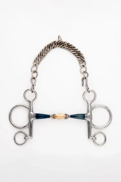 ergonomisches Pelhamgebiss, doppelt gebrochen mit Lock Up, kurz, 14 mm