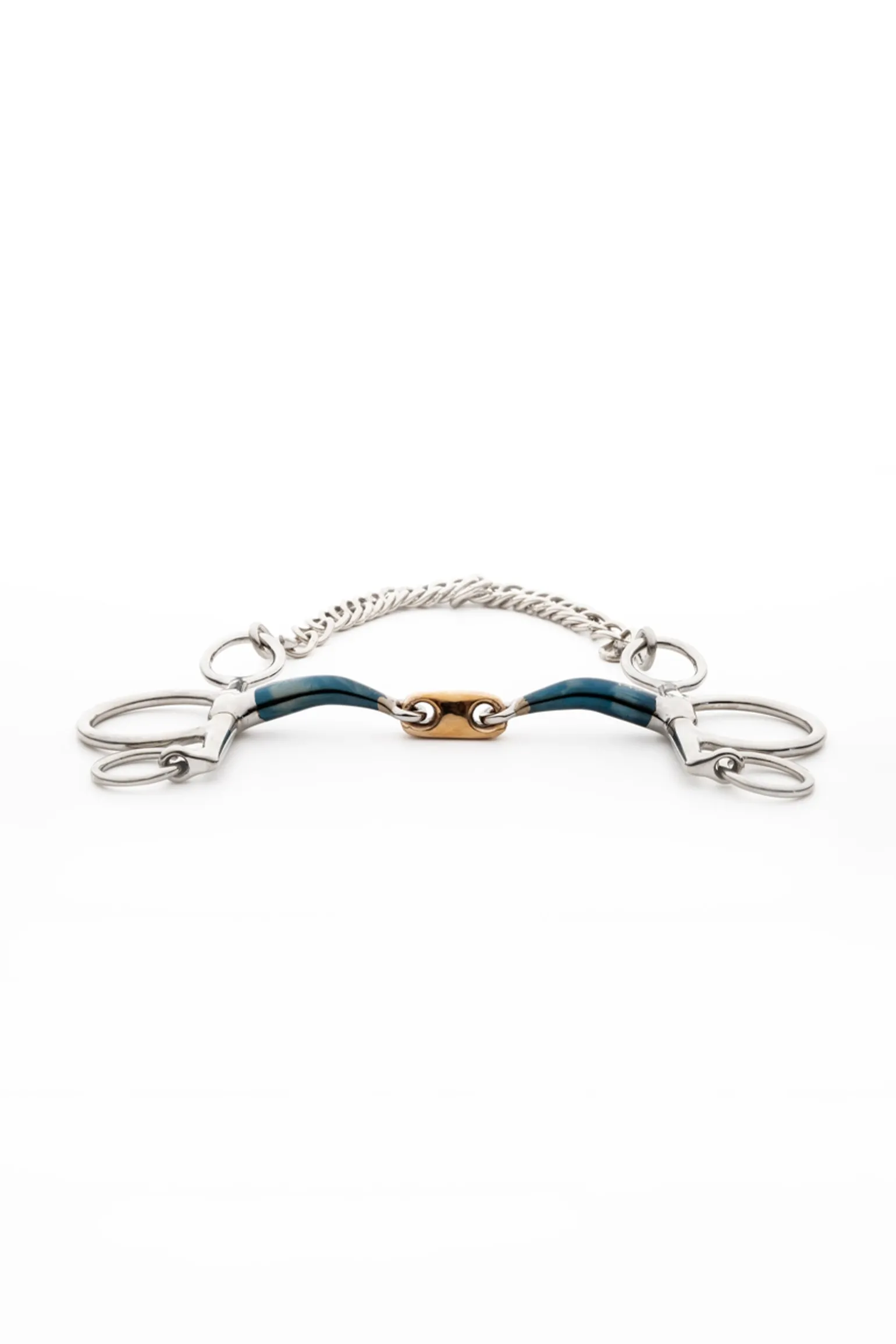 ergonomisches Pelhamgebiss, doppelt gebrochen mit Lock Up, kurz, 14 mm