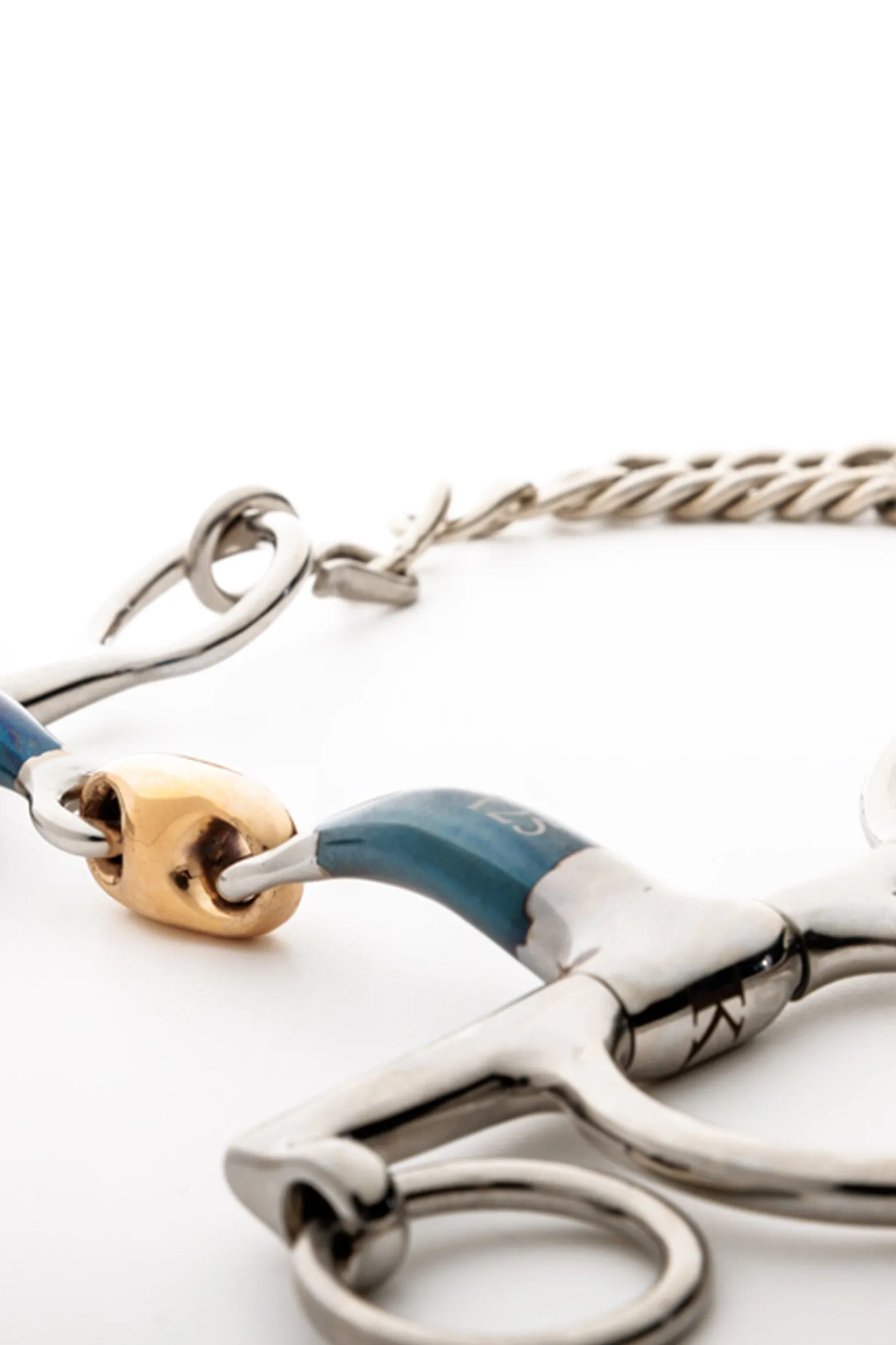 ergonomisches Pelhamgebiss, doppelt gebrochen mit Lock Up, kurz, 14 mm