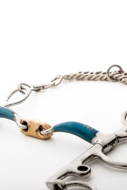 ergonomisches Pelhamgebiss, doppelt gebrochen, lang, 14 mm