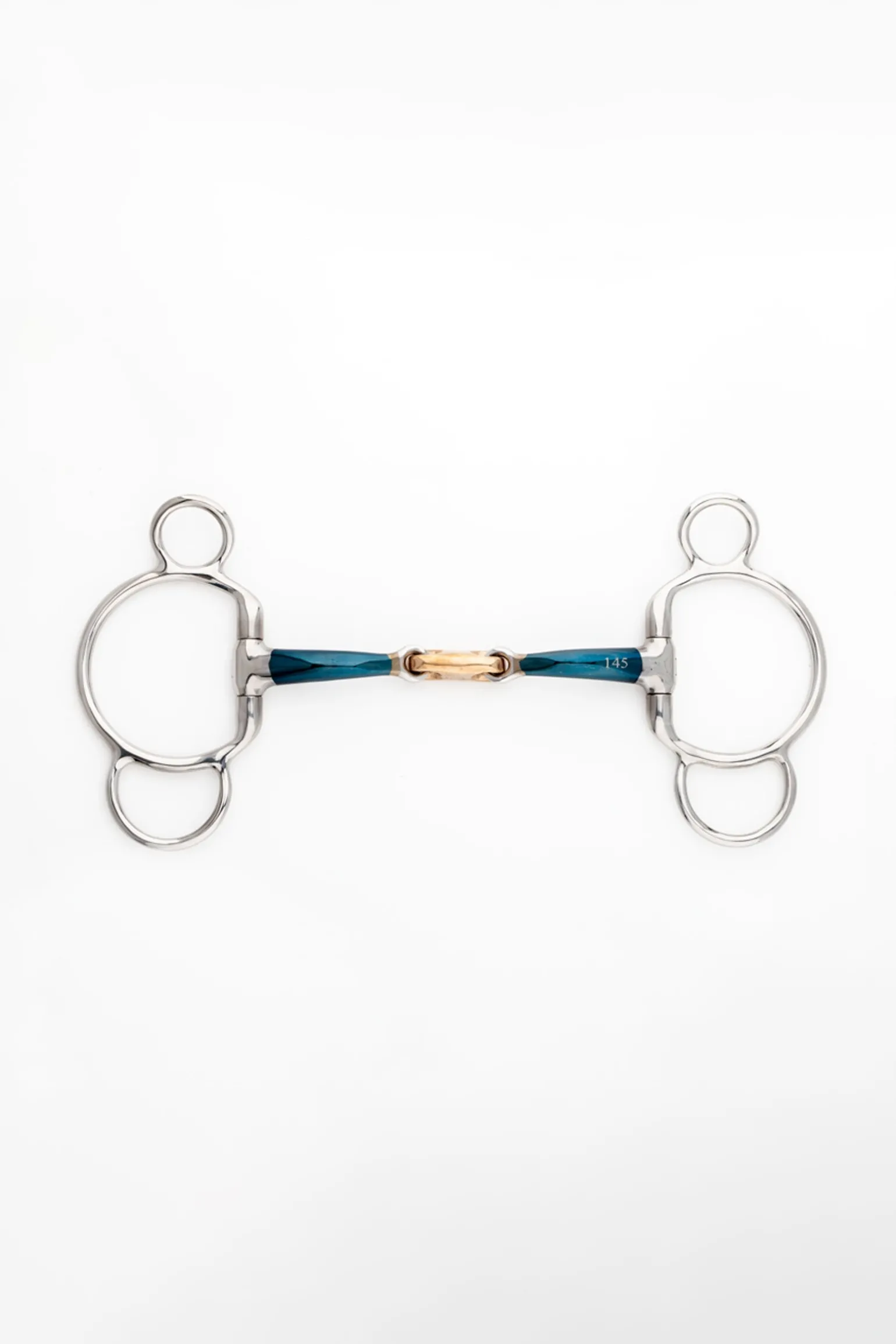 ergonomisches 3-Ring-Gebiss, doppelt gebrochen, 14 mm