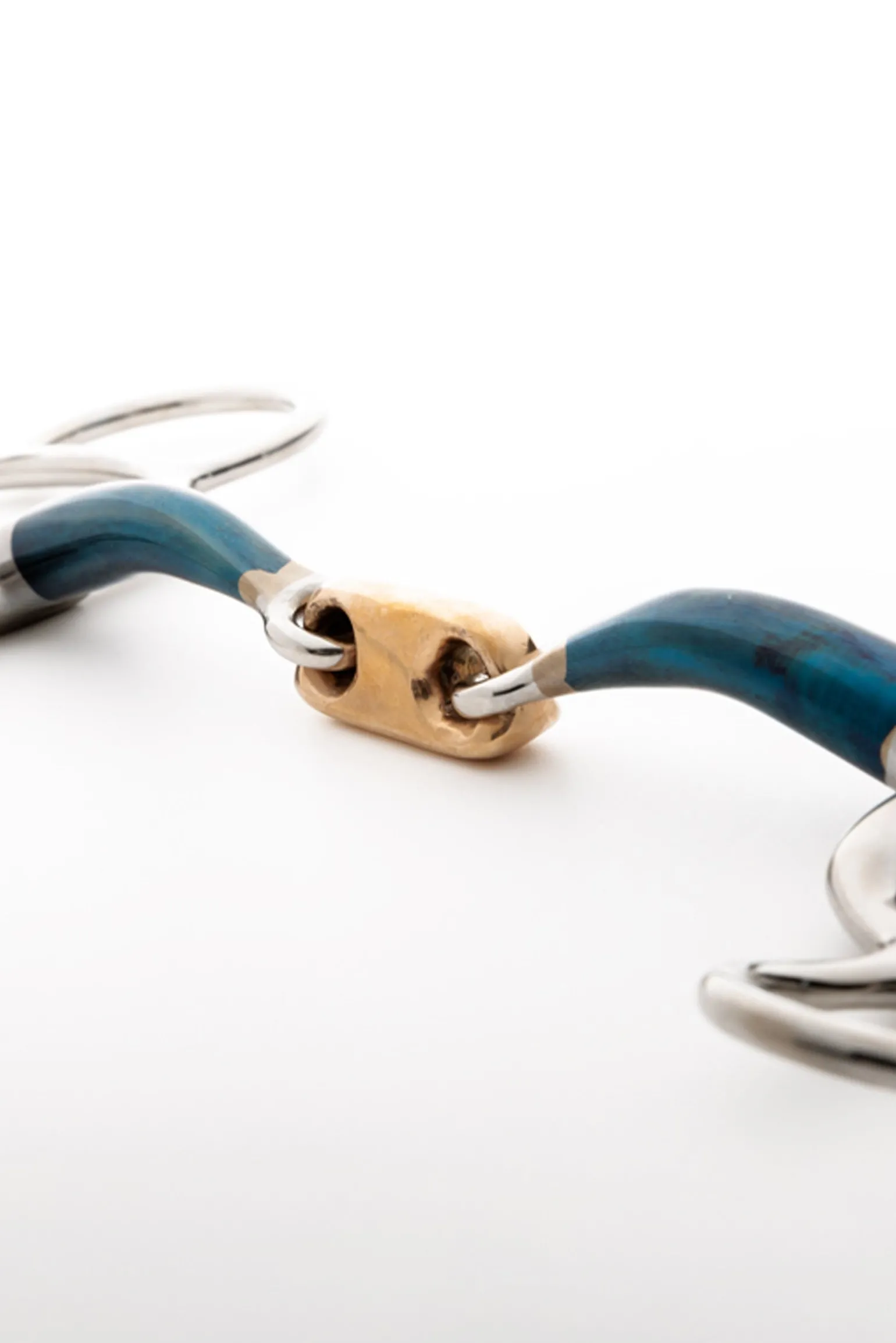 ergonomisches 3-Ring-Gebiss, doppelt gebrochen, 14 mm