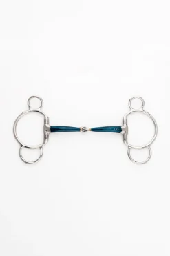 ergonomisches 3-Ring-Gebiss, einfach gebrochen, 14 mm