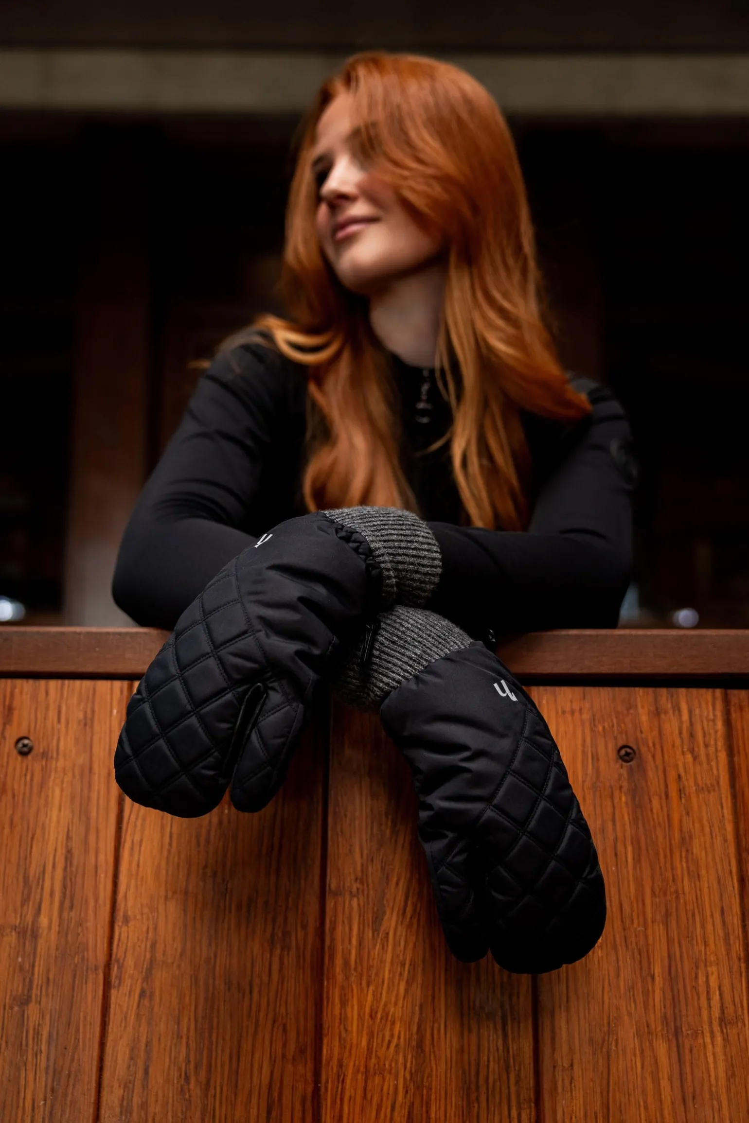 gefütterte 3-Finger-Fäustlinge für den Winter