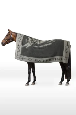 gemusterte Decke mit Pferd & Gebiss