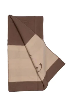 gestreifte Wolldecke