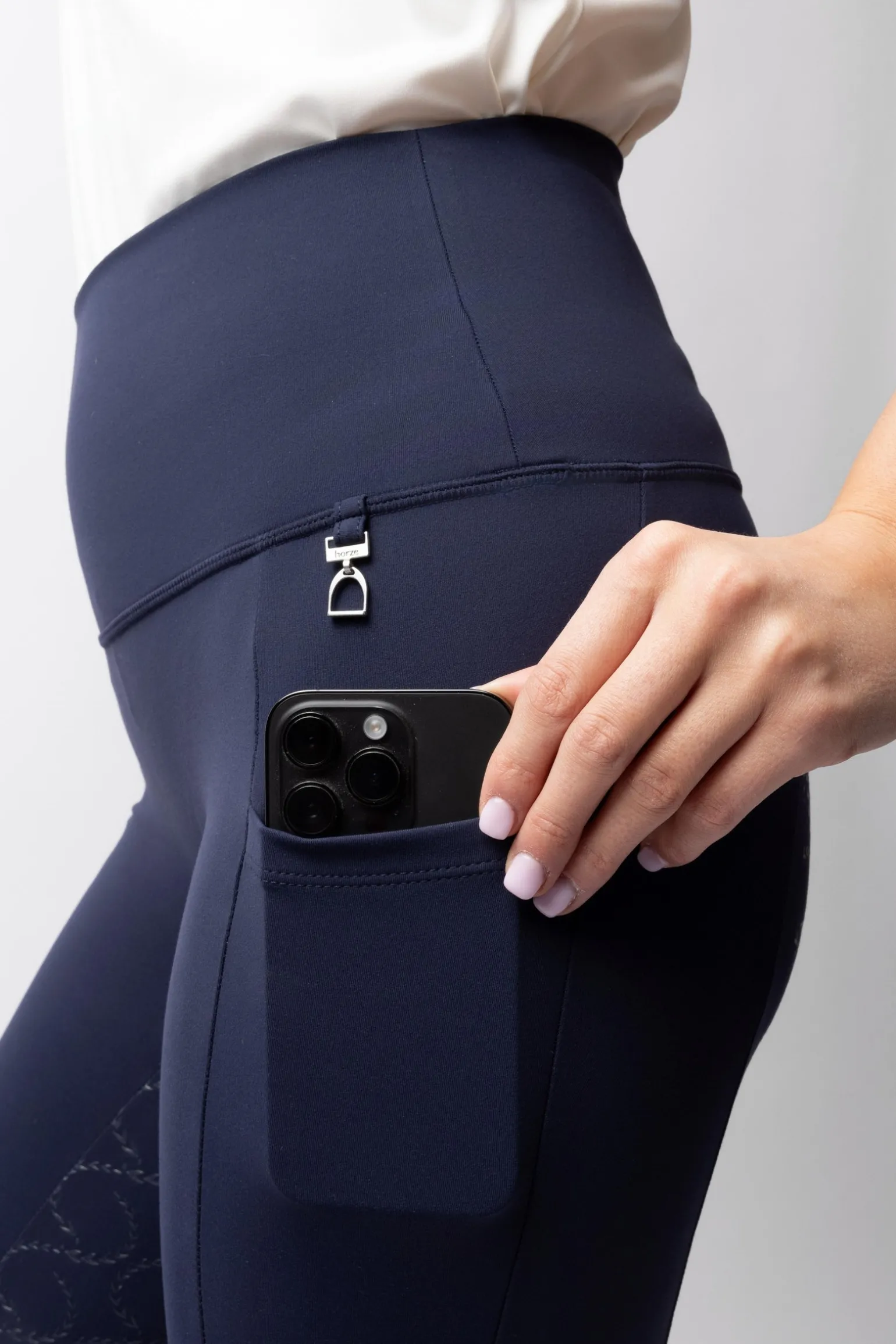 Gillian Damen Reitleggings aus Kompressionsmaterial mit Vollbesatz