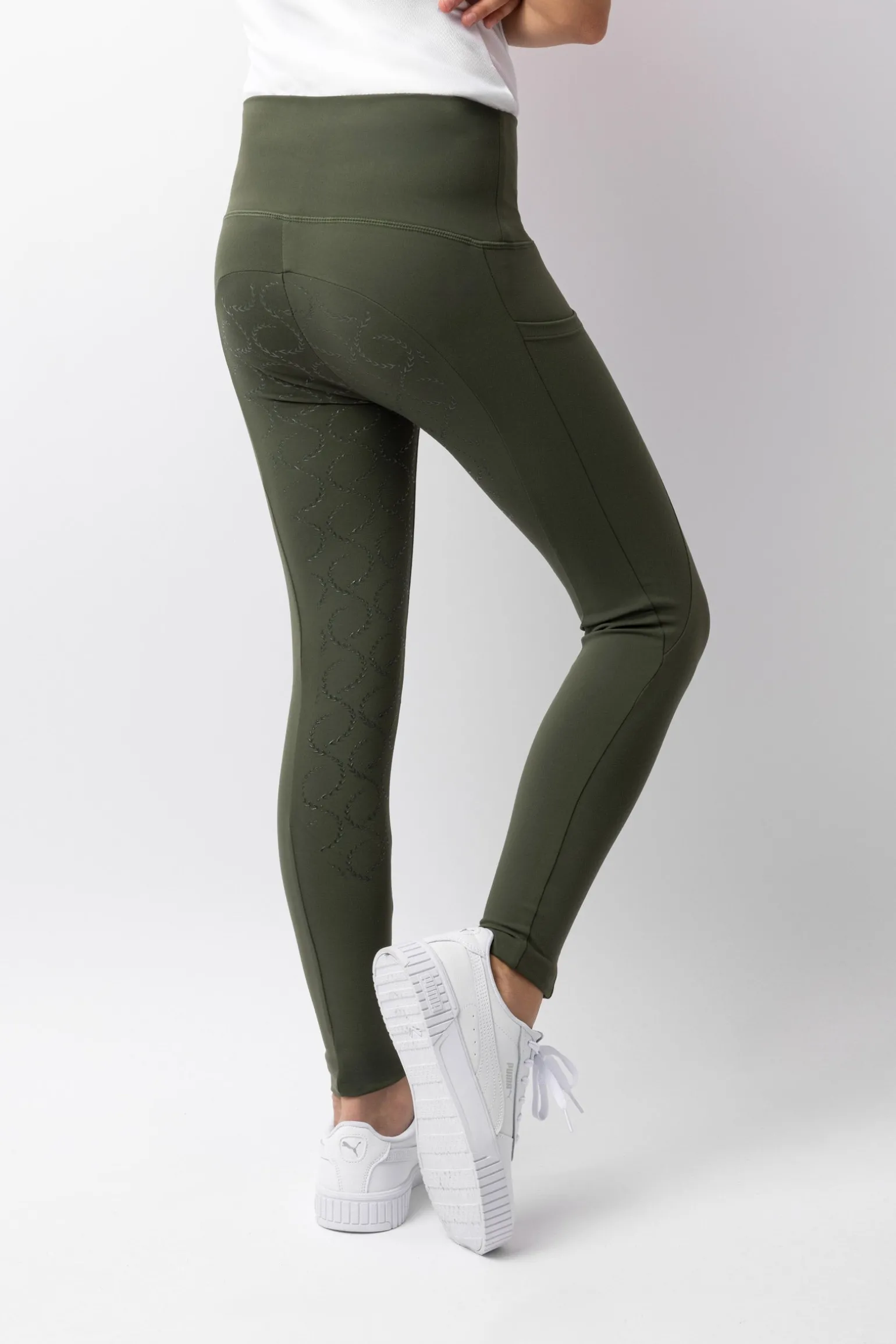 Gillian Kinder Kompressionsreitleggings mit Vollbesatz