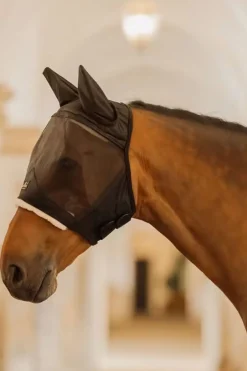 hautfreundliche Fliegemaske mit Ohren