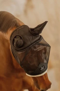 hautfreundliche Fliegemaske mit Ohren