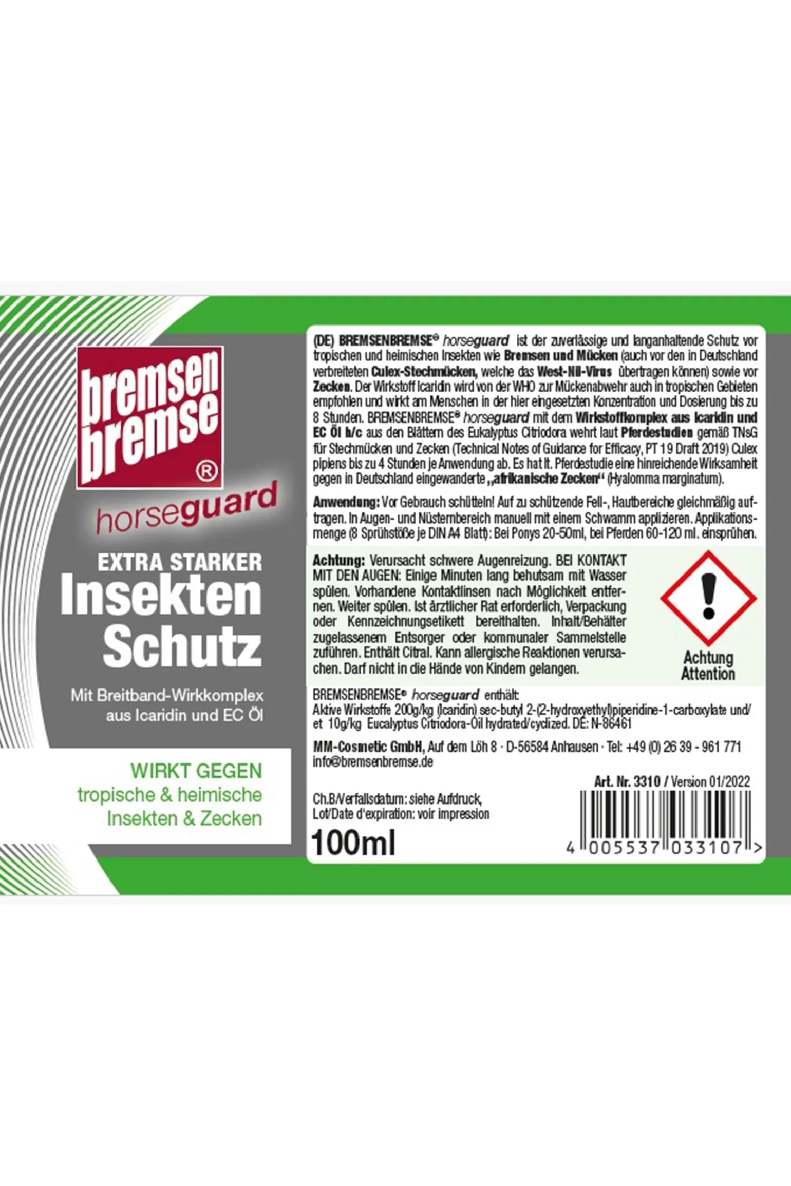 Horseguard Insektenschutz, Fliegenspray, 100ml