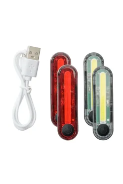 Horselight Beinmanschetten mit weißen und roten Leuchten (2 Stück)